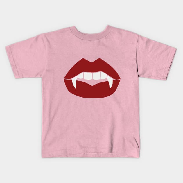 Vampire red. Kids T-Shirt by candelanieto